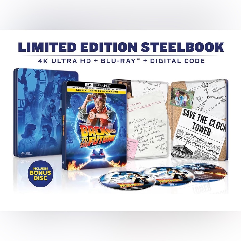 Back To The Future 4K Ultra HD Steelbook TRILOGY